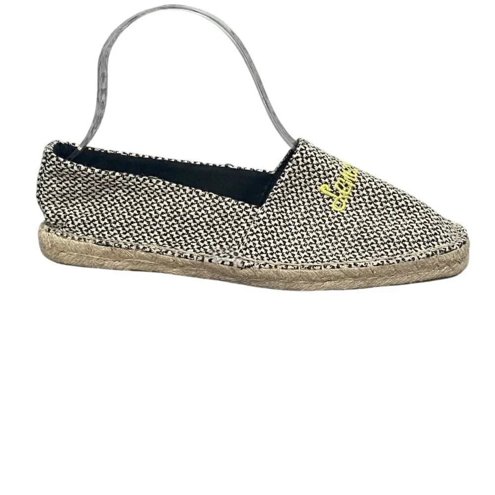 Parfois Lemon Embroidered Espadrille Flats Size 38